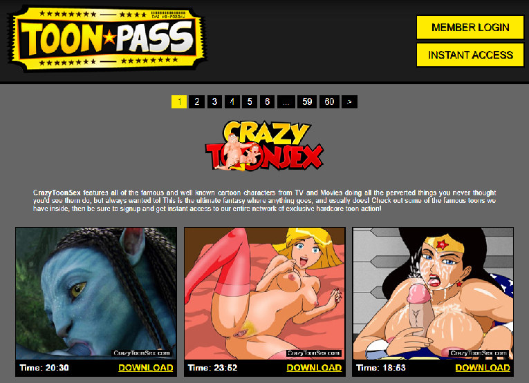 Famous Cartoon Porn Dw - Toon Pass â€“ Animated Porn Network | FapExperts